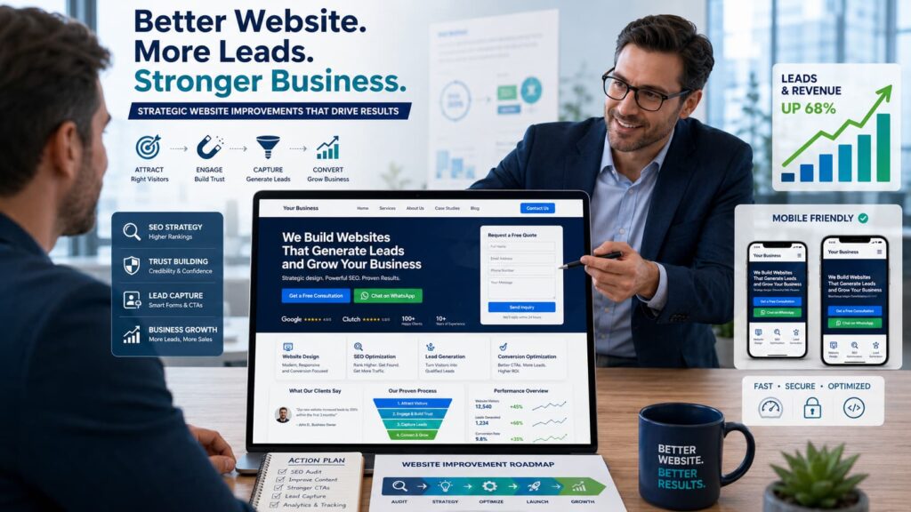 Websites fail less when lead generation and calls-to-action are improved