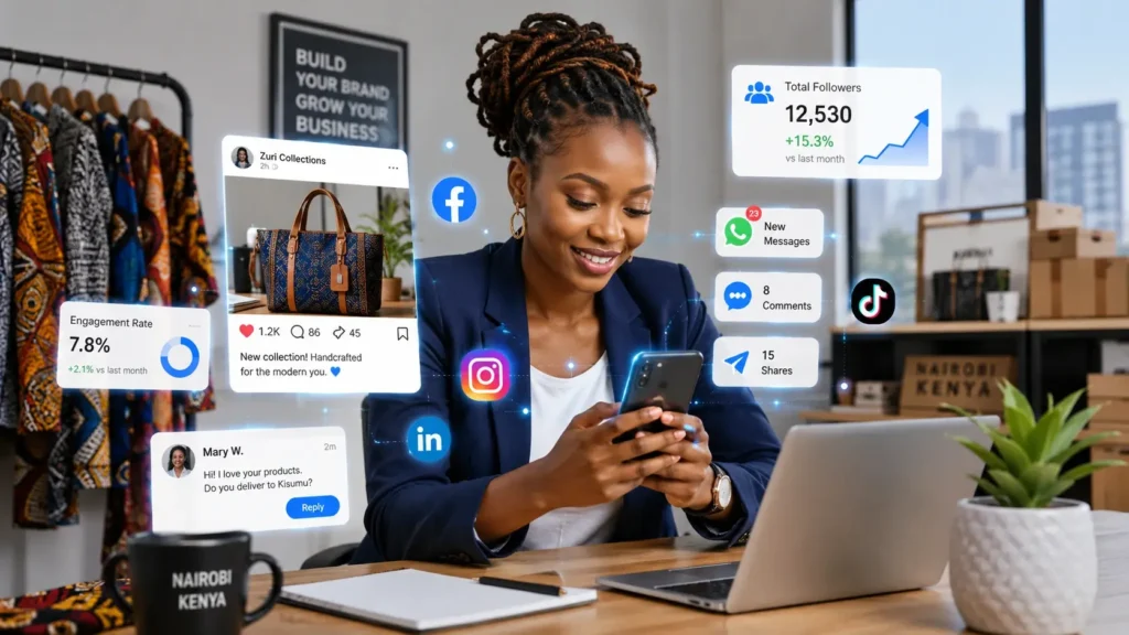 Kenyan business using social media marketing for online visibility