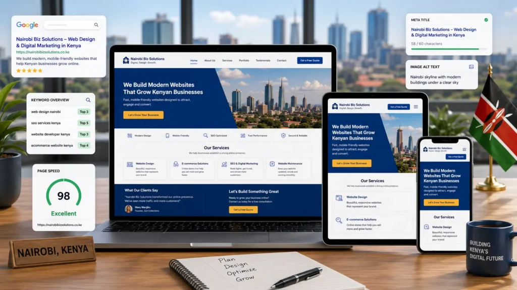 Mobile-friendly and SEO-ready website design in Kenya