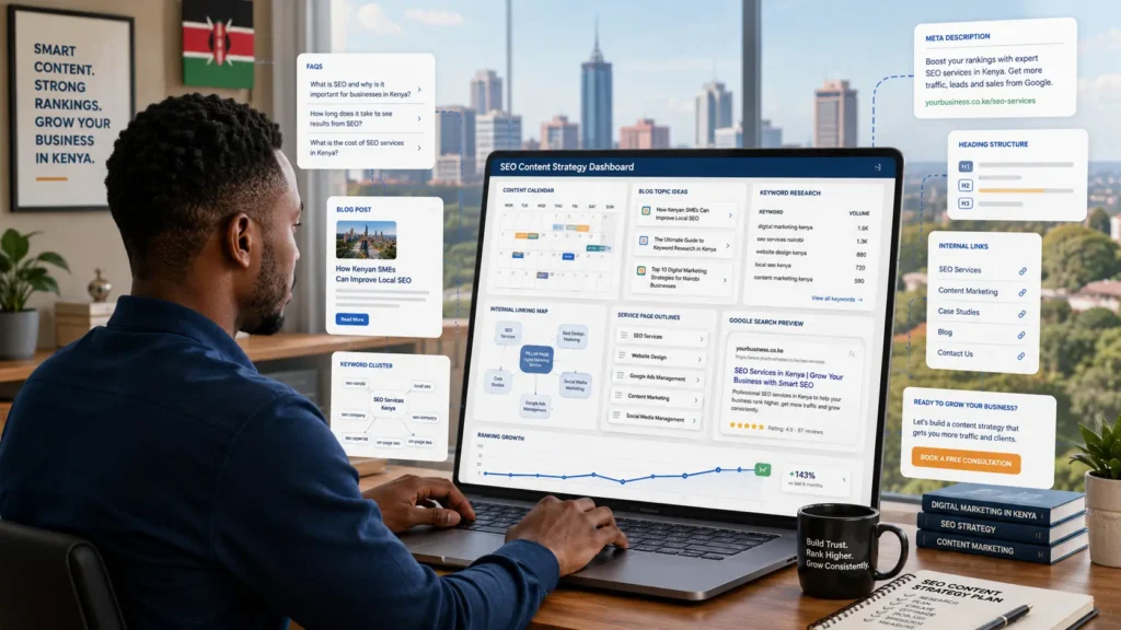 SEO content strategy in Kenya for ranking higher on Google